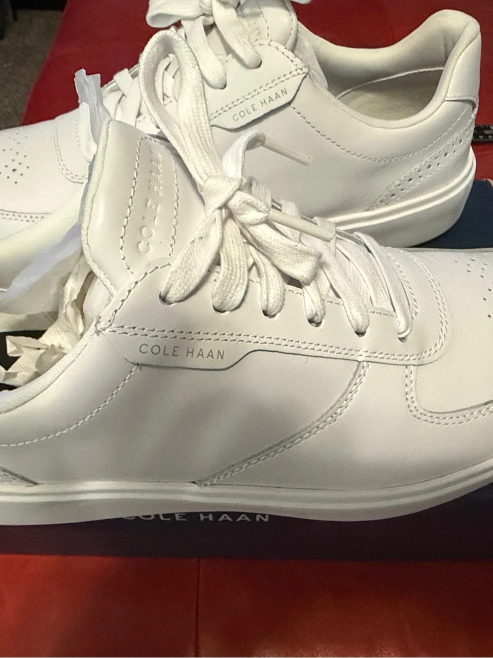Cole Haan Men's Grand Crosscourt Transition Sneakers White Leather size 10.5